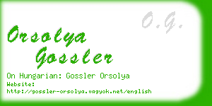 orsolya gossler business card